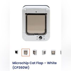 White Microchip Cat Flap